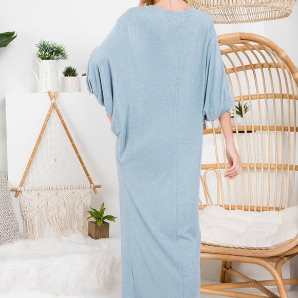 Women Sweater Maxi Dress - Picture 5 of 7